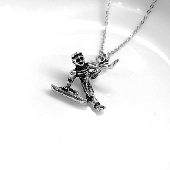 Miniature Gymnast Gym workout Training Gymnastics Fitness Charm Necklace - Picture 2 of 3